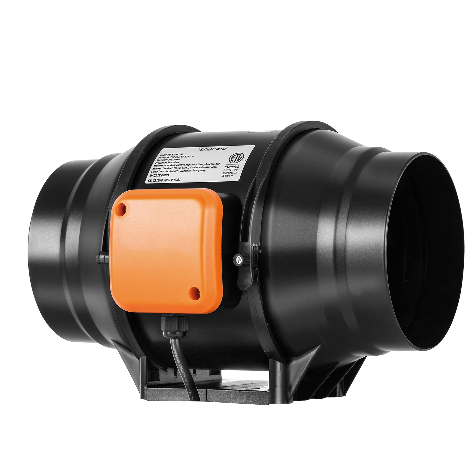 6 Inch Inline Duct Fan HVAC Exhaust Blower Kit AC Variable Speed Control_voghion.com
